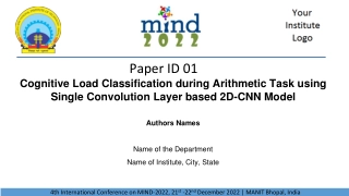 Cognitive Load Classification with 2D-CNN Model in Mental Arithmetic Task