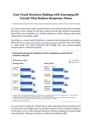 Fast Track Decision Making with Emerging BI Trends That Reduce Response Times