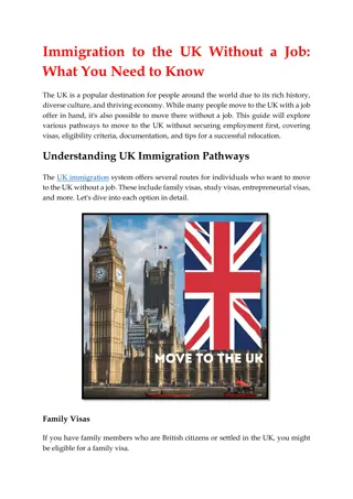 How to Move to the UK Without a Job: A Comprehensive Guide