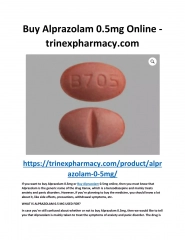 Buy Alprazolam 0.5mg Online - trinexpharmacy.com