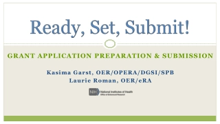 Grant Application Preparation & Submission Guidance