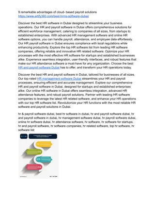 Leading HR Software Companies in Dubai