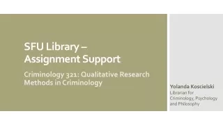 SFU Library - Assignment Support