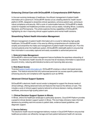 Article 30_ Enhancing Clinical Care with DrCloudEHR_ A Comprehensive EHR Platform
