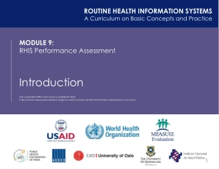 RHIS Performance Assessment: Frameworks and Tools