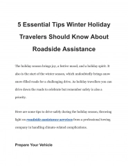 5 Essential Tips Winter Holiday Travelers Should Know About Roadside Assistance