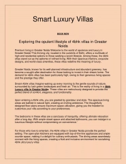 Escon Panache: Smart Luxury Villas in Greater Noida 8586888555