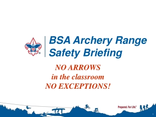 BSA Archery Range Safety Briefing