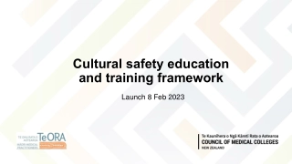 Cultural safety education and training framework