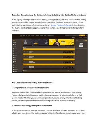Innovating the Future of Betting Platform Software