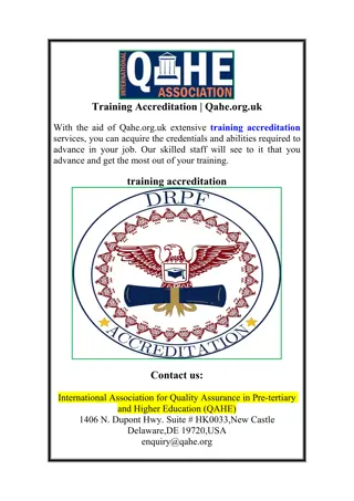 Training Accreditation | Qahe.org.uk
