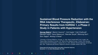 RNA Interference Therapy Zilebesiran's Impact on Hypertension