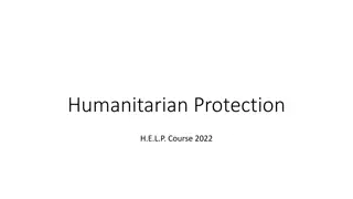 Humanitarian Protection and Addressing Needs in Conflict Situations
