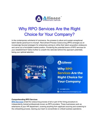 Why RPO Services Are the Right Choice for Your Company