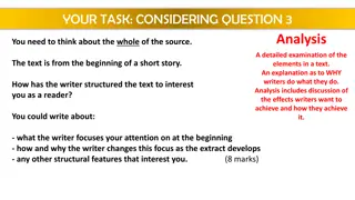 Text Structure for Analysis