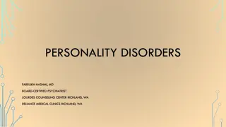 Personality Disorders with Dr. Farrukh Hashmi, MD