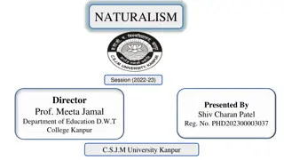 Naturalism in Education: Philosophical Perspectives and Applications