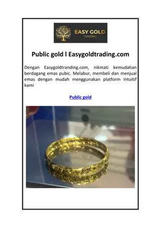 Public gold l Easygoldtrading.com