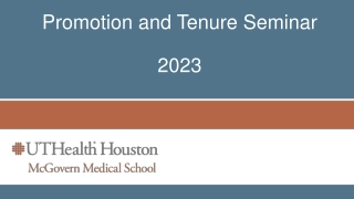 Promotion and Tenure Seminar 2023