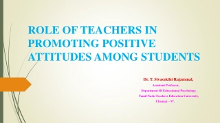 Empowering Students with Positive Attitudes