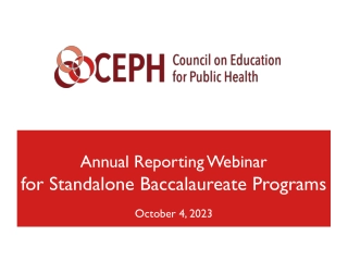 Annual Reporting Webinar for Baccalaureate Programs - Oct 4, 2023