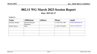IEEE 802.11-23 March 2023 Session Reports and Attendance Summary