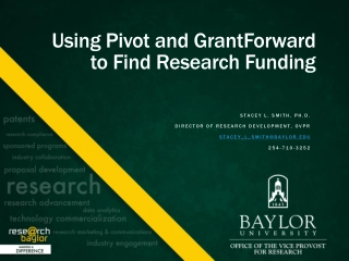 Research Funding Opportunities with Pivot & GrantForward