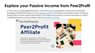 Explore your Passive income from Peer2Profit