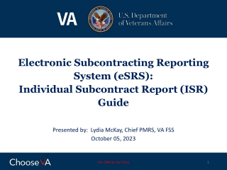 Electronic Subcontracting Reporting System (eSRS) Guide