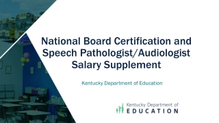 Kentucky National Board Certification and Salary Supplement