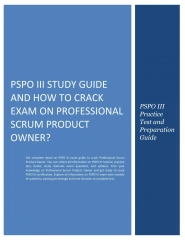 PSPO III Study Guide and How to Crack Exam on Professional Scrum Product Owner?