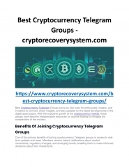 Best Cryptocurrency Telegram Groups - cryptorecoverysystem.com