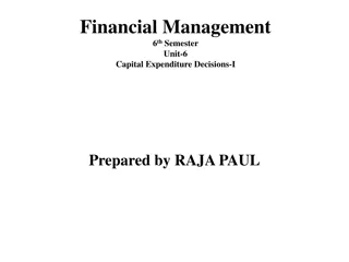Capital Expenditure Decisions in Financial Management