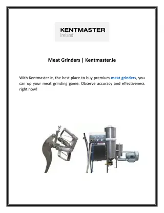 Meat Grinders Kentmaster.ie