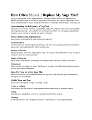 How Often Should I Replace My Yoga Mat