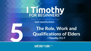 The Role of Elders in the Church