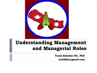 Management and Managerial Roles