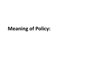The Meaning of Policy in Social Science