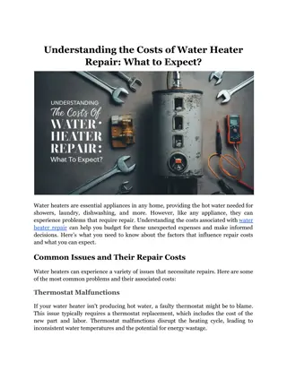 Understanding the Costs of Water Heater Repair: What to Expect?