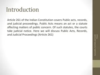 Article 261 of the Indian Constitution
