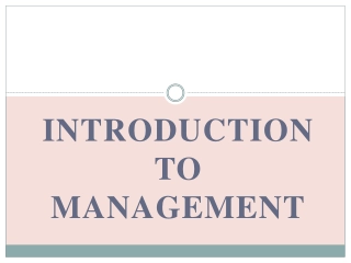 Essential Principles of Management