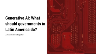 Generative AI: What should governments in Latin America do?