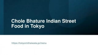 Chole Bhature Indian Street Food in Tokyo