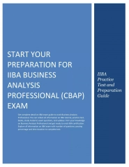 Start Your Preparation for IIBA Business Analysis Professional (CBAP) Exam