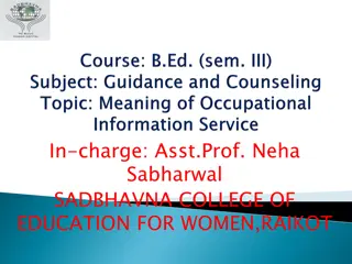 Comprehensive Understanding of Occupational Information in Career Guidance