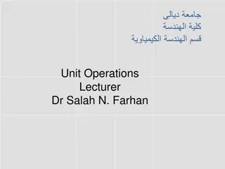 Fluidization in Unit Operations