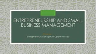 Entrepreneurship and Small Business Management