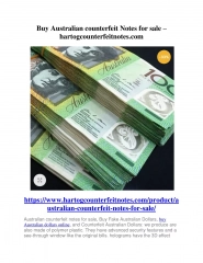 Buy Australian counterfeit Notes for sale - hartogcounterfeitnotes.com