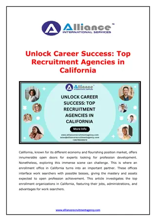 Unlock Career Success - Top Recruitment Agencies in California