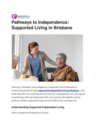 Pathways to Independence